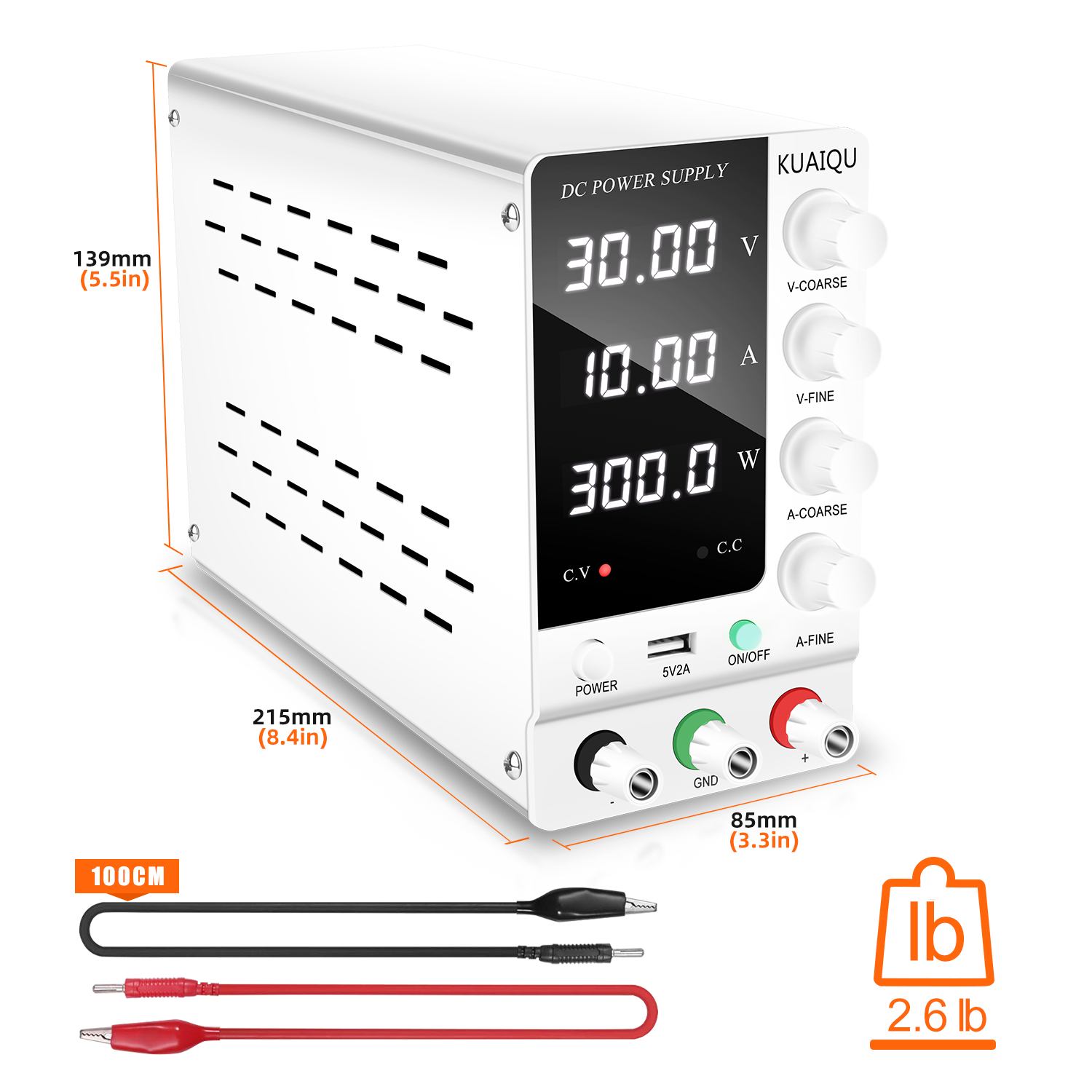 KUAIQU Lab DC電源 30V 10A 6A、調整可 - High Power 60V 20A Bench Power Supply のレビューと価格